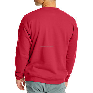 Sudaderas de pulóver para hombre Sudaderas lisas de color rojo sólido para hombre - Product Image 3
