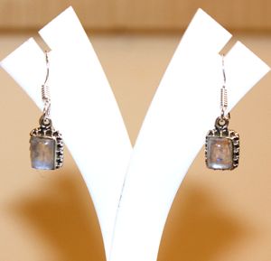 Boucles d'oreilles en argent sterling 925 fabriquées à la main en cristal de guérison ethnique Turquoise corail Grande idée cadeau Pierre précieuse naturelle - Product Image 1