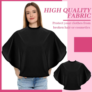 Capas y chales de peluquero de poliéster antiestáticos personalizados con logotipo personalizado para peluquerías - Product Image 3
