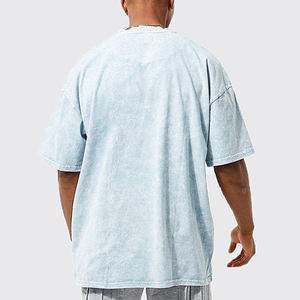 100% coton T-shirt pour hommes coupe ample imprimé nouveau Design personnaliser T-Shirt 100 plaine décontracté hommes T-shirt surdimensionné lavage à l'acide t-shirts - Product Image 2