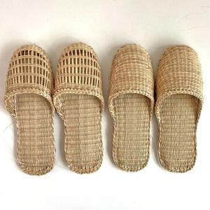 Handbraided raffia flipflops straw female footwear fashionable seagrass <b>slippers</b> with full sizes - Product Image 5