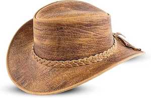 Chapeau haut de forme en cuir ultime pour l'aventure Style intemporel et confort toute la journée Durabilité robuste-pour les fêtes - Product Image 3