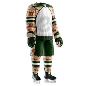 New Wholesale Best Manufacturer Supplier Custom Team Logo Name Anti-Bacterial Breathable Quick Dry Ice <b>Hockey</b> Uniform Sets 100% - Product Image 4