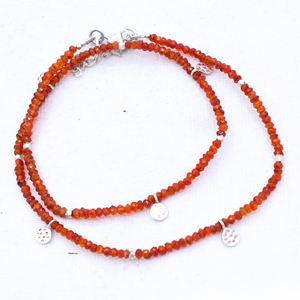 Collier pour femmes en argent sterling massif 925 cornaline naturelle de luxe rouge certifié GIA pour la vente en gros - Product Image 3