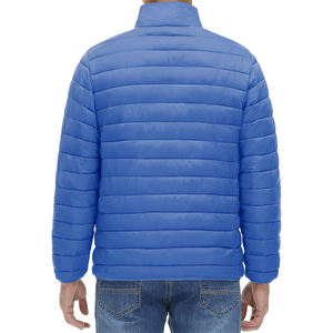 แจ็กเก็ตขนเป็ดผู้ชายแบบมีกระเป๋าด้านหน้ามีซิปสีฟ้าเสื้อแจ็คเก็ตขนเป็ดแบบมีกระเป๋า - Product Image 2