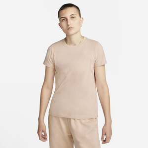 T-shirt décontracté de sport à manches courtes de couleur unie pour femmes Design à col rond respirant Yoga Fitness patchs de loisirs d'été Appliques - Product Image 1