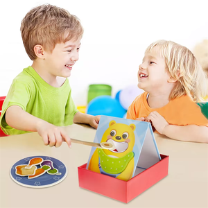 Juego de alimentación de simulación Montessori, cuentas de Clip educativas de madera para niños, coordinación mano-ojo, habilidades motoras finas, juguetes para niños - Product Image 6