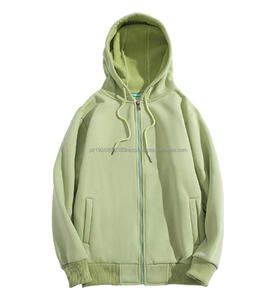 Custom Embroidered <b>Black</b> Zip Up Hoodies For Men Winter Hoodie Custom Printing - Product Image 4