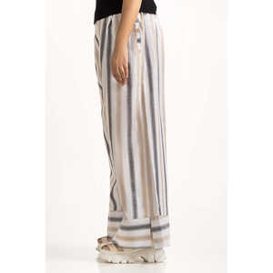 Pantalones de Vestir Casuales para Mujer, Corte Regular WM-TRC-SS25-069, Transpirables, Ligeros, Diseño de Pierna Ancha, Técnica Antiarrugas, Cintura Media, para Oficina - Product Image 1