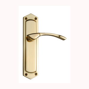 Inspired Ornate Brass Door Lever Handle with Lock and <b>Latch</b> Classic Handcrafted Design in Polished Antique - Product Image 4