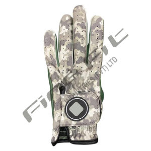 Guante de Golf de piel de oveja para hombre, mano izquierda, agarre gris blanco, antideslizante, deportes al aire libre, transpirable, duradero, rendimiento profesional - Product Image 6