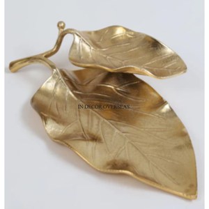 Bol de service et décoratif de concepteur de fleurs de forme ronde en aluminium de qualité supérieure plaqué or de haute qualité au prix le plus bas - Product Image 2