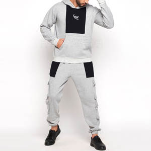 Survêtement en polaire pour hommes de haute qualité 2 pièces ensemble de jogging en coton respirant fabriqué au Pakistan dernière conception vêtements de sport à manches longues - Product Image 1