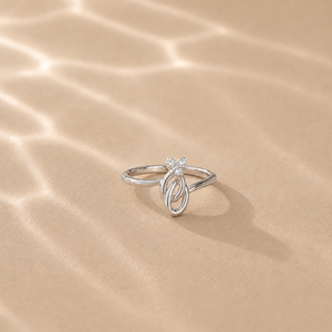 Luna Kitty 18K Gold Plated Brass Geometric CZ <b>Ring</b> - Product Image 5