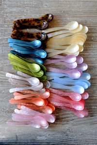 Cuchara y Tenedor para Servir Ensaladas de Resina, Juego de Cuchara y Tenedor de Resina con Vetas de Lujo para Cocina y Vajilla, Artesanía de Resina - Product Image 2