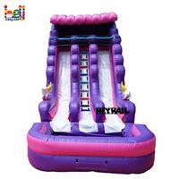 Vente flash : toboggan aquatique gonflable à double voie en PVC pour un usage récréatif