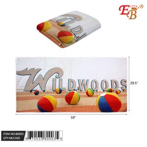 30\" X 60\" Wildwood <b>Luxury</b> <b>Beach</b> <b>Towel</b> Eco-Friendly Quick Dry with Sublimation Printing Custom Logo Bag-48pcs/CS - Product Image 1