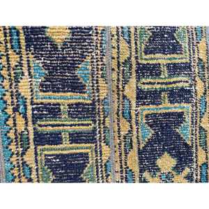 พรมตุรกีวินเทจขนาด 2.9x4.5 ฟุต พรมขนาดเล็ก พรมขนสัตว์โมร็อกโกสีแดงน้ำเงิน - Product Image 5