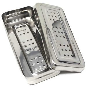 Caja esterilizadora perforada de acero inoxidable 304 para uso veterinario, médico, quirúrgico y de laboratorio - Product Image 3