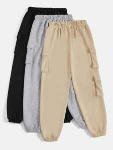 Men's Casual Customizable Pocket Sweatpants with Solid Drawstring Waist Fully Men's Pants & Trousers - Product Image 3