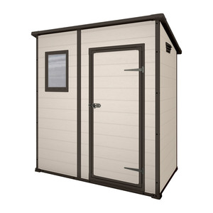 CASETTA KETER MANOR PENT Efecto Madera Beige CM. 183X111X200H - Product Image 1