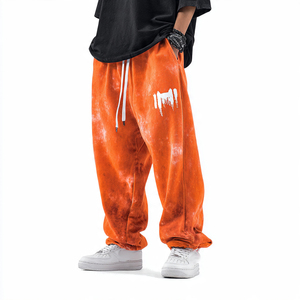 Pantalon de survêtement baggy en molleton épais pour homme, effet délavé, 500 GSM, jambe large, pantalon de jogging baggy, pantalon de pyjama - Product Image 6