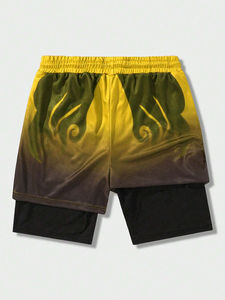 Pantalones cortos deportivos de gimnasio para hombre, tendencia de verano 2024, para correr al aire libre, transpirables, sublimación, pantalones cortos deportivos de doble capa - Product Image 2