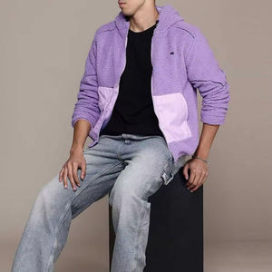 <b>Men</b>’s Custom <b>Half</b> <b>Zip</b> Polar <b>Fleece</b> Hoodie | New Arrival Lightweight Sherpa Winter Hoodie for <b>Men</b> - Product Image 3