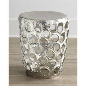 Mesa Auxiliar de Aluminio Pulido con Acabado Espejo, para Interiores y Exteriores, Mesa de Café y Té, Diseño Único Hecho a Mano, Mueble de Venta Caliente - Product Image 1