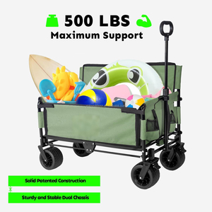 Portable pliant pique-nique Camping Wagon chariot Camping en plein air chariot de plage pliable chariot plage Wagon chariot à main avec roues - Product Image 5