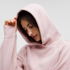 Nouveau style 2026 OEM, sweat à capuche court en polaire pour femme, coupe décontractée, uni, avec impression de logo personnalisé, coupe-vent, imperméable et respirant, haute qualité - Product Image 5