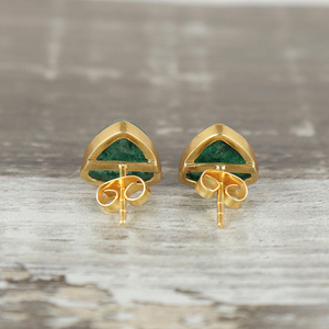 925 <b>Sterling</b> <b>Silver</b> Fine <b>Stud</b> <b>Earrings</b> With Green Aventurine Gemstone For Weddings Anniversaries Parties Moms Gift For Women - Product Image 4