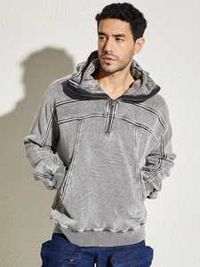 Sudadera con capucha de contrabandistas holgados lavados con ácido para hombre de nueva moda de alta calidad 100% algodón 350 GSM algodón Terry Drop ropa polar - Product Image 5