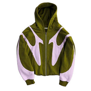 Sweat à capuche pour homme sweat à capuche patchwork pour adulte sweat à capuche brodé en polaire hommes camouflage pull à manches longues retravaillé - Product Image 3