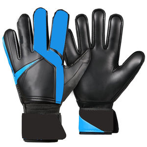 Best Quality Strong Grips Anti Slip Breathable Football Leather <b>Gloves</b> From Pakistan Outdoor Plain Style for Goalkeepers - Product Image 1