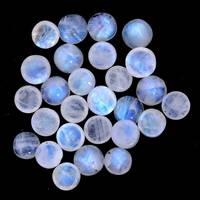 Cabochon de forme ronde lisse en pierre de lune arc-en-ciel naturelle 9mm Cabochons à dos plat en vrac pour la fabrication de bijoux à prix d'usine