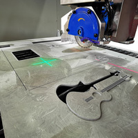 Machine de découpe de pierre Hualong avec logiciel CNC italien, scie à pont avancée et jet d'eau, 5 axes multifonctionnelle, guides Hiwin, pour cuisine