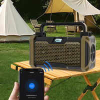 Jam ponsel nirkabel profesional, 2*20W IPX5 BT pengisian daya ponsel kuat Jobite DAB FM Radio situs konstruksi luar ruangan Speaker Radio