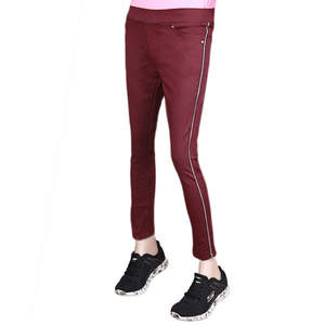 Jeggings a rayas para mujer - Color granate - Product Image 4