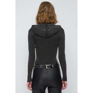 Sudadera Básica con Capucha de Tela Twill con Efecto Desteñido - Product Image 4