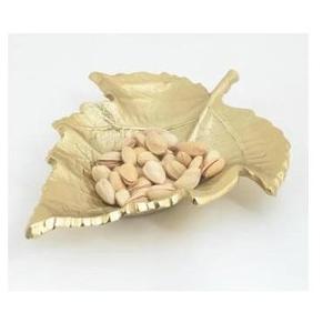 จานเสิร์ฟอาหารอะลูมิเนียมสำหรับงานแต่งงานหรูหราทำด้วยมือถาดเสิร์ฟอาหารรูปใบตองสีทองสำหรับตกแต่งเป็นมิตรกับสิ่งแวดล้อมทันสมัย - Product Image 2