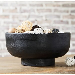 Bols de service jetables en bois d'acacia modernes personnalisés, écologiques, en vrac, pour les salades, les fêtes et vaisselle personnalisée avec revêtement de couleur - Product Image 1