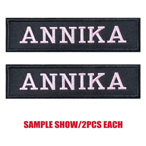 Parches Personalizados con Nombre, Tela de Lona Bordada, para Coser o con Velcro, para Chaquetas, Chalecos, Sombreros, con Diseño de Flores y Corazones - Product Image 3