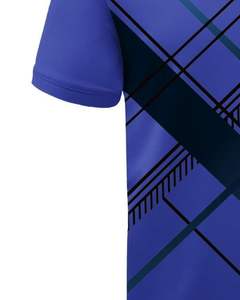 Menufecrure Customized Men <b>Royal</b> <b>Blue</b> Polo <b>Shirt</b> Short Sleeve Geometric Printed Polyester Cotton Pique Casual Sports Golf Wear - Product Image 5