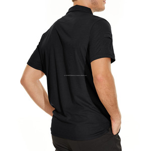 Personalizado al por mayor de los hombres para camisas de algodón/poliéster de punto lavado con ácido bordado Color sólido impreso de secado rápido para - Product Image 3