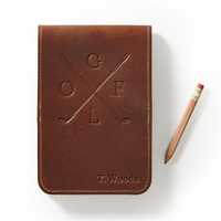 Porte-cartes de score de golf en cuir de cheval véritable, imperméable, avec motif gaufré, style vintage rétro, avec boucle pour crayon