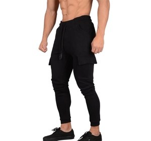 Pantalones Deportivos de Otoño Invierno para Hombre, Transpirables, Ecológicos, con Cierre de Cordón, Pantalones de Chándal, Pantalones Casuales con Múltiples Bolsillos para Gimnasio - Product Image 2