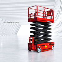 Plateforme de travail en hauteur mobile électrique hydraulique à ciseaux pour l'entretien professionnel des installations, haute portée, efficace et sûre