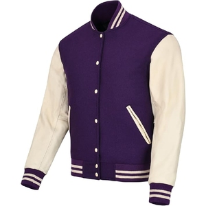 เสื้อแจ็กเก็ตเบสบอลสำหรับผู้ชายเสื้อสตรีทโอเวอร์ไซส์ - Product Image 3