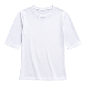 Camiseta de Manga Larga para Mujer, Cuello Redondo, 100% Algodón Orgánico de Lujo, Preencogido, Certificado GOTS, Ajuste Premium - Product Image 1